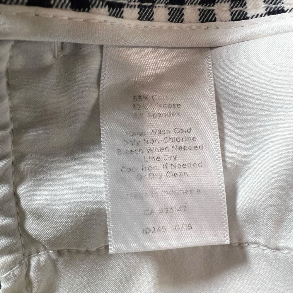 Talbots Women’s Chatham Ankle Pants Black White Plaid Size 10P - Picture 6 of 9